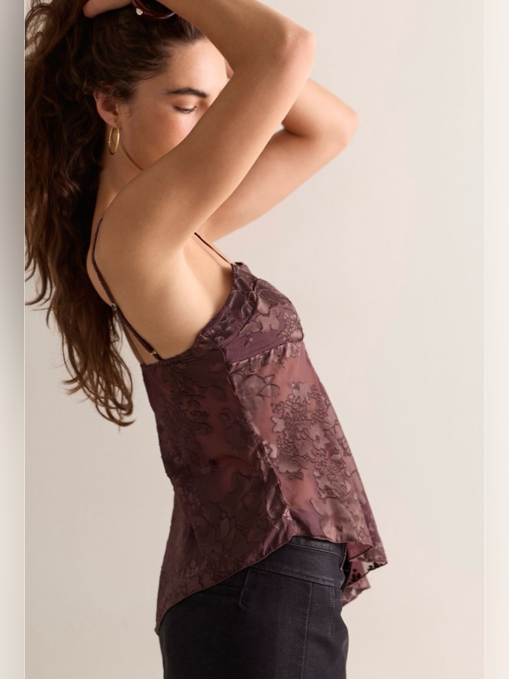 💜Firm Price💜free people night song burnout cami